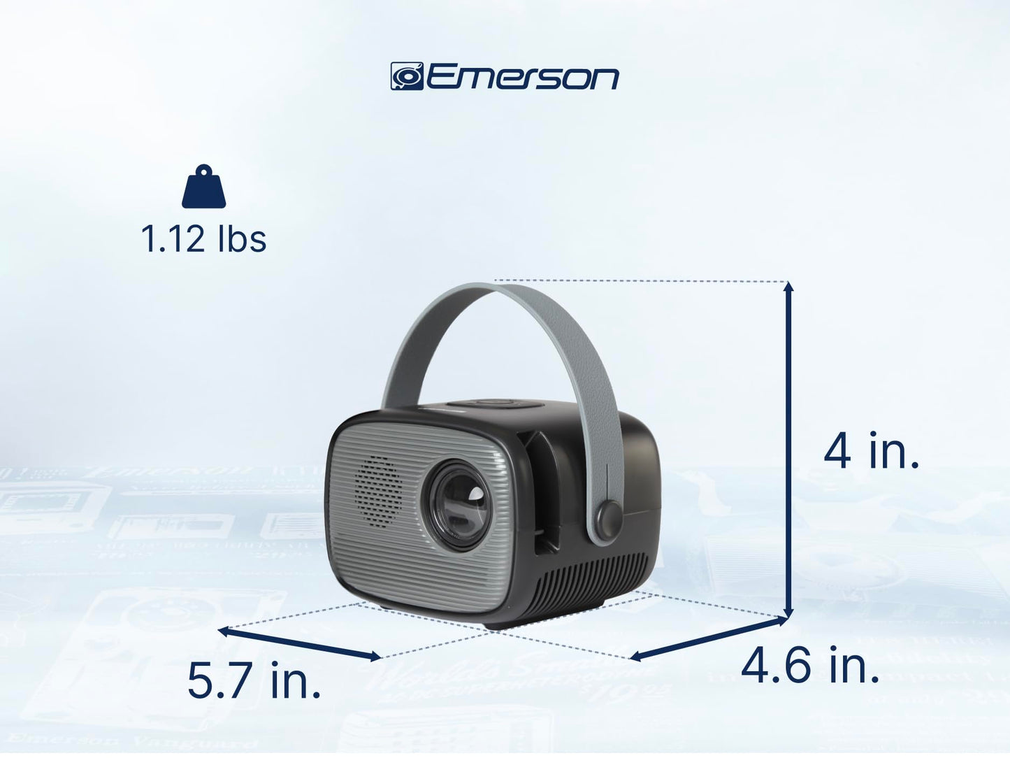 Emerson EVP-1001 Mini Portable LCD Projector with Built-in Speaker, HDMI, USB, Micro SD Card Input, and Remote Control - Ideal for Movie Nights