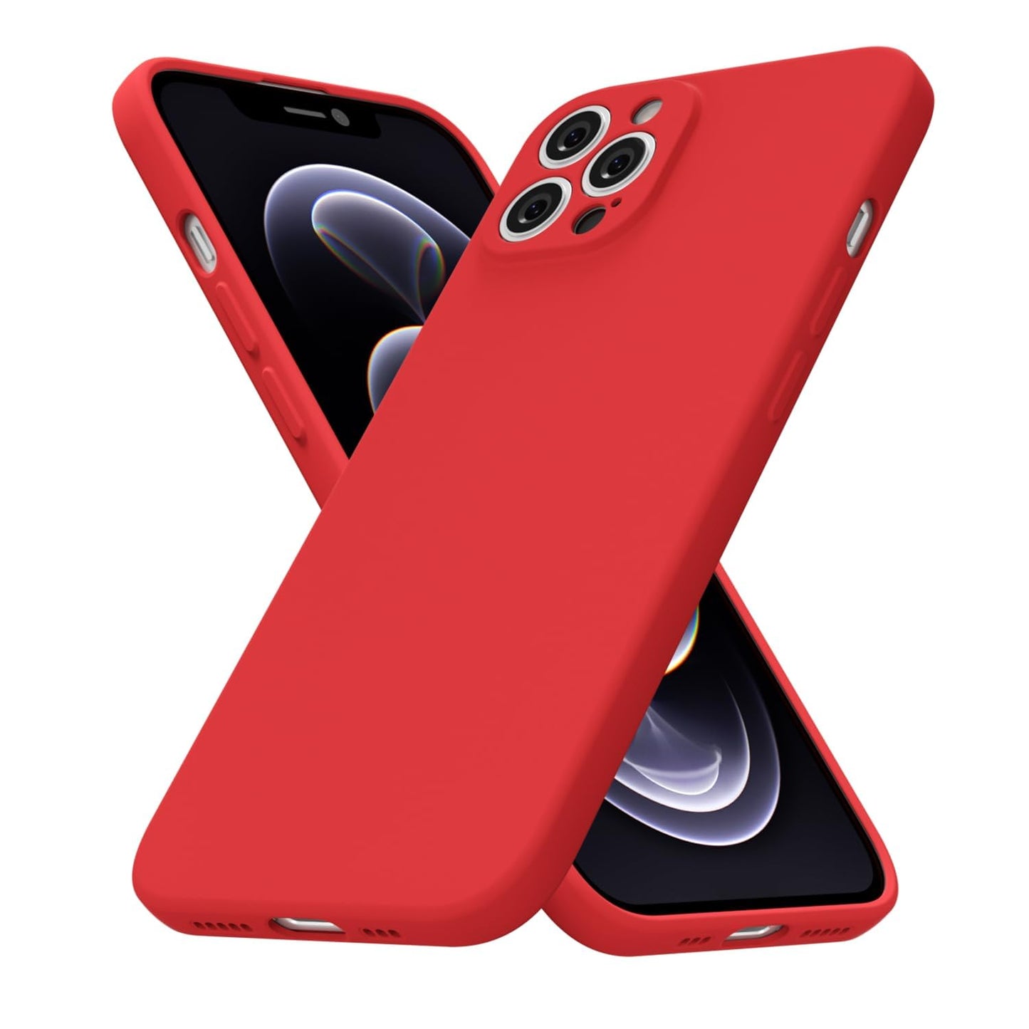 uvcoat for iPhone 12 Pro Case Silicone Phone Case, Slim Thin Soft Rubber Gel Cases for Women Girls, Cute Matte TPU Phone Cover with Full Camera