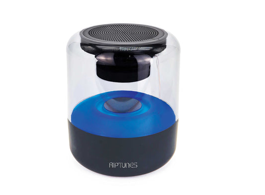 Riptunes 360° Portable Atmospheric Light Bluetooth Speaker, 6 LED Color Lights, Wireless Stereo Speaker, Built-in Mic, Perfect