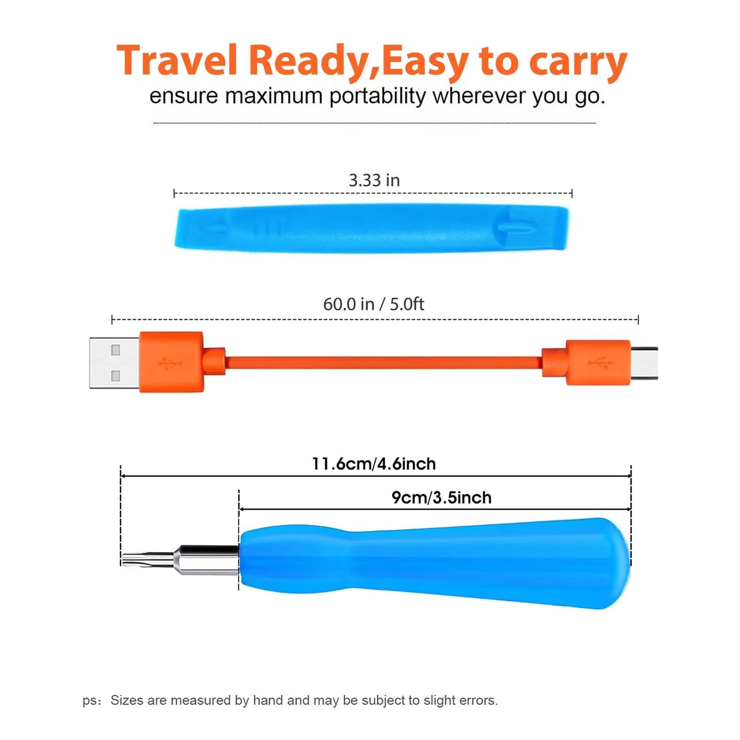 CYJJZQ Replacement Ring Screwdriver T6 T15 & Orange Charger Cable Cord Kit Fit Video Doorbell 2 3 Pro Elite