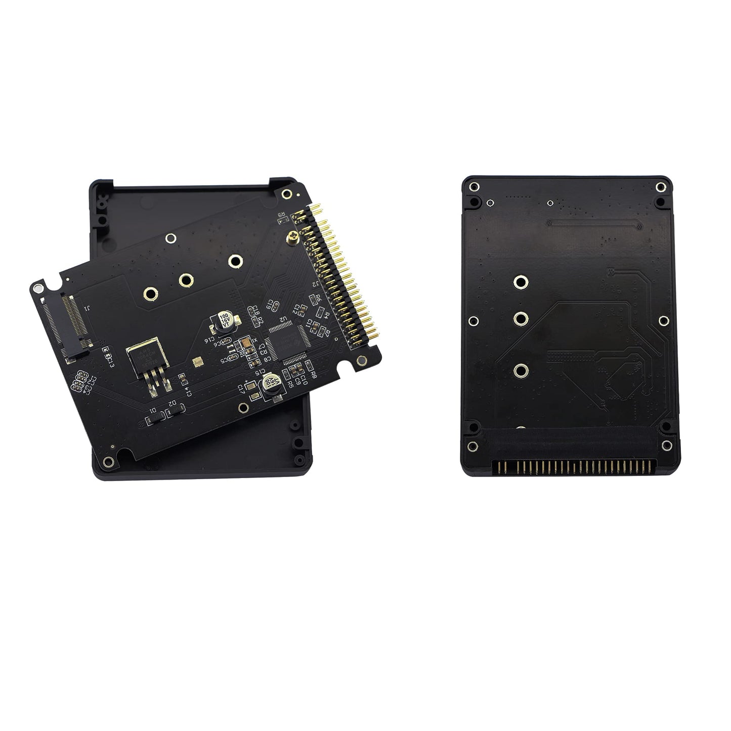 GINTOOYUN M.2 NGFF SATA SSD to 2.5" IDE 44pin Enclosure Adapter, Black for Notebook Laptop?Desktop Computer and More