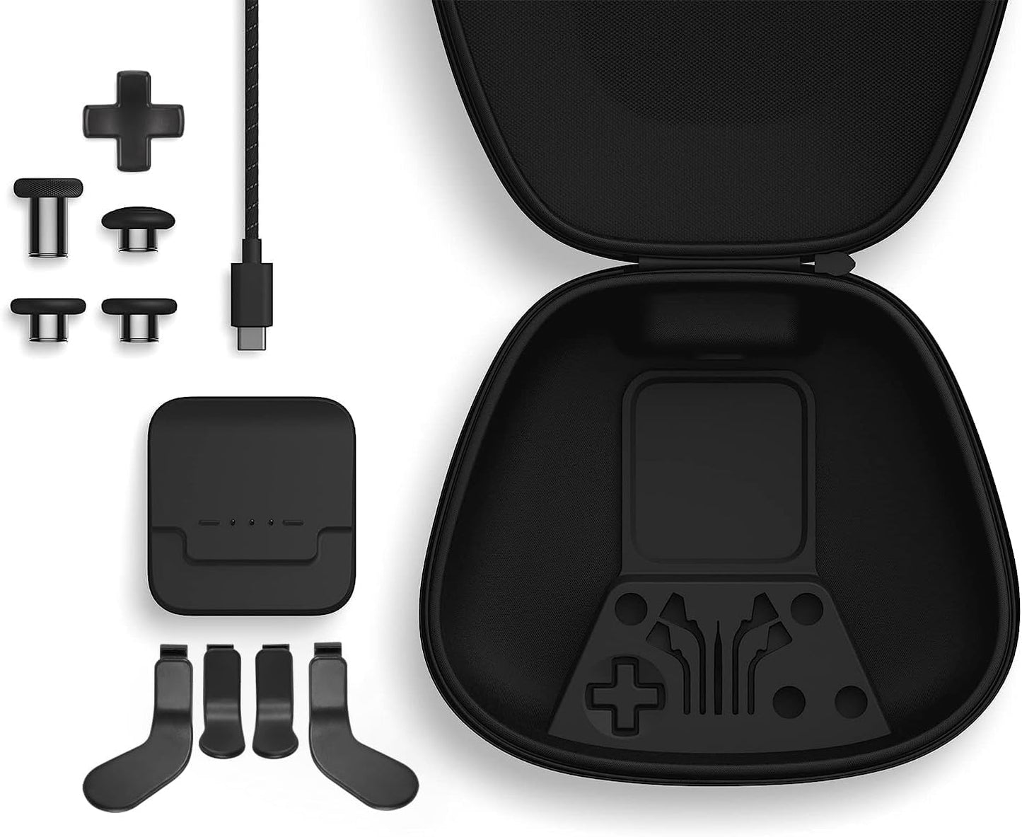 Complete Component Pack for Xbox Elite Controller Series 2 Controller-13-in-1 Set with 4 Thumbsticks, 4 Paddles, 1 Standard D-Pad, and Charging