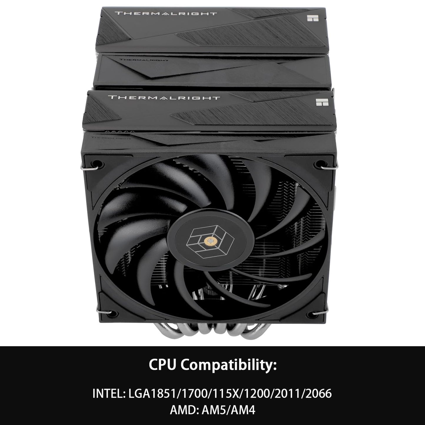 Thermalright Royal Knight 120 CPU Air Cooler, Computer Double Towers Radiator, 6 Heat Pipes CPU Cooler, Dual 120mm PWM Fans,Unobstructed RAM