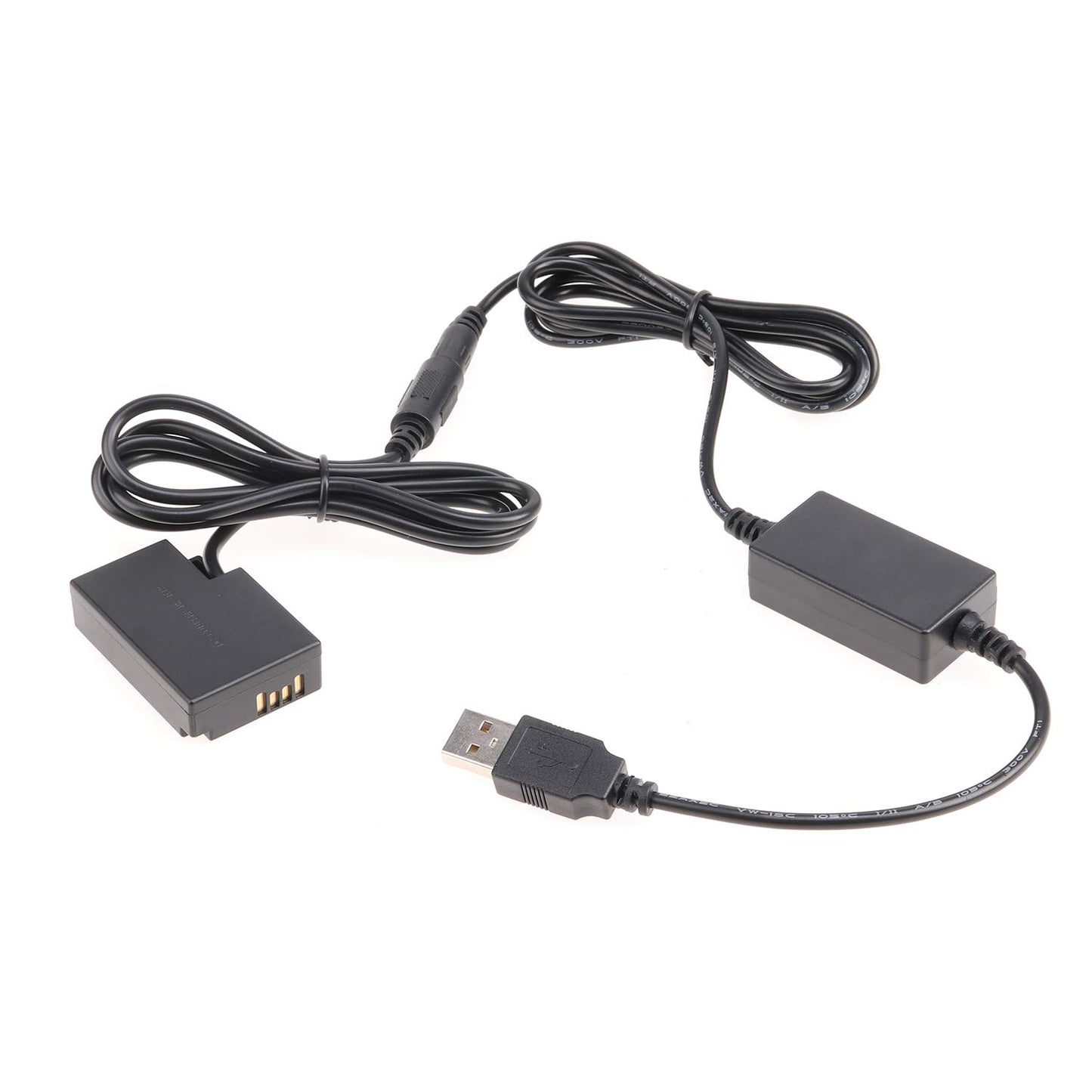 FocusFoto Full Decoded LP-E17 DR-E18 Dummy Battery DC Coupler + USB Power Supply Adapter Cable fit 5V 2A Power Bank for Canon EOS 77D 200D 800D 750D