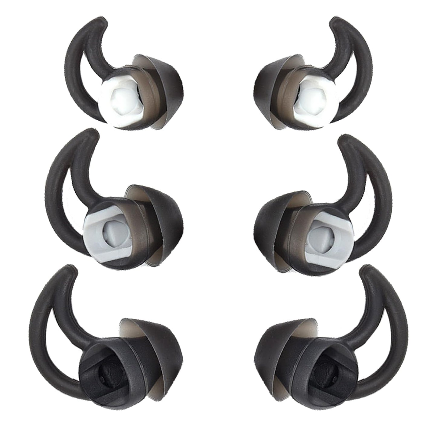 WKYMY Silicone Replacement Earbud Tips Earbud Covers Compatible with Bose QC20 QC20i SoundSport SIE2i IE2 IE3 Headphone Ear Tips Rubber Tips 3 Pairs S