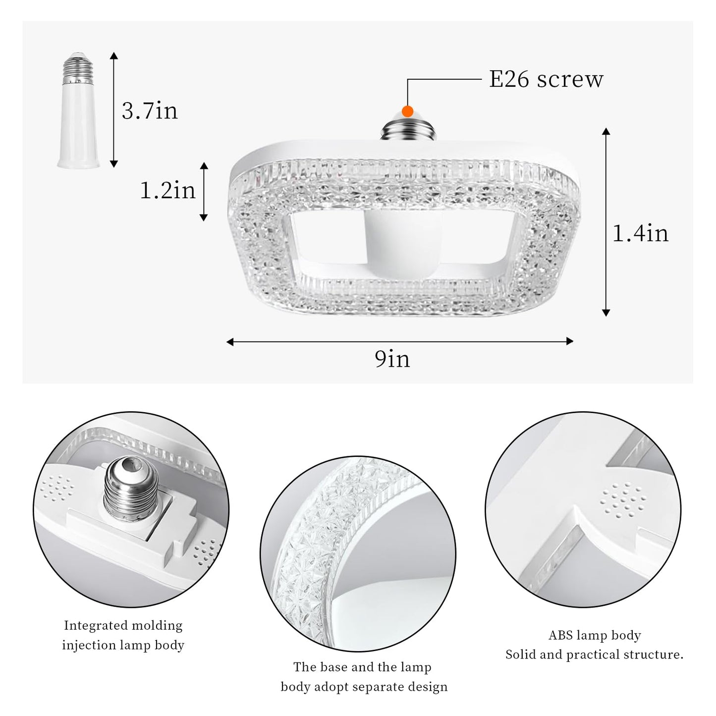New Pattern imitation crystal pendant light , 200W Equivalent Exceed 2000LM E26 LED Bulb, 6000K Daylight 24 Watt High Lumen LED Bulb for Home
