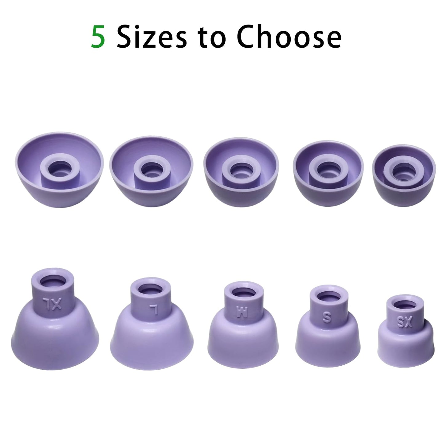 Silicone Ear Tips for Beats Earbuds | Replacement Tips for Beats Fit Pro/Studio Buds/Solo Buds/Powerbeats Pro 2 Earbud, 10 Pairs (5 Sizes