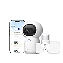 Aqara Camera Protect Kit Y100-4 Piece Wireless Home Security System with 2K Camera Hub G3, 3 Smart Sensors, HomeGuardian, Local Automation & 24/7