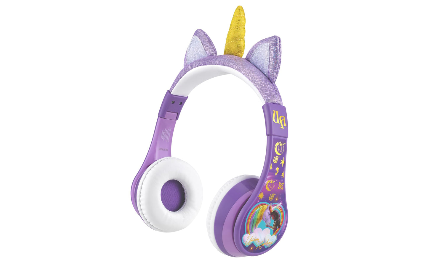 eKids Unicorn Academy Bluetooth Headphones, Wireless Headphones with Microphone Includes Aux Cord, Volume Reduced Kids Foldable Earphones for School…