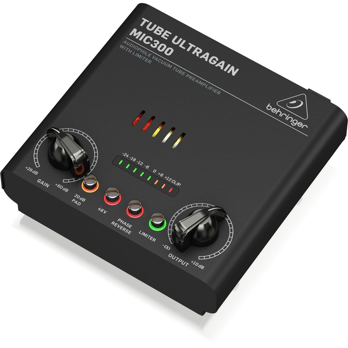 Behringer Tube ULTRAGAIN MIC300 Audiophile Vacuum Tube Preamplifier with Limiter