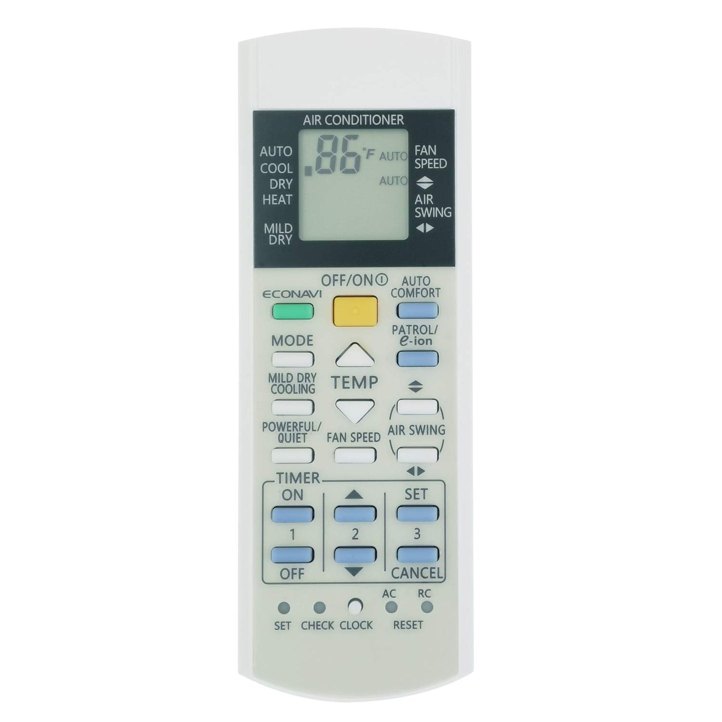 Replacement for Panasonic Air Conditioner Remote Control CS-E12RKUAW CS-E9RKUAW CS-ME5RKUA CS-ME7RKU CS-ME7RKUA CS-E12RKUA CS-E9RKUA