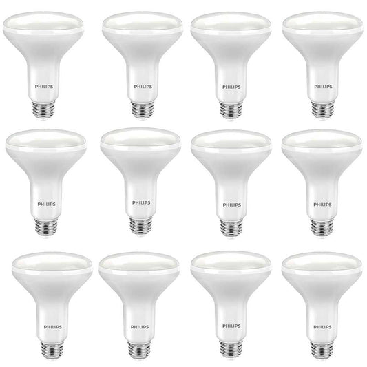 Philips 466029 65W Equivalent Soft White Dimmable BR30 Led Light Bulb12 Pack
