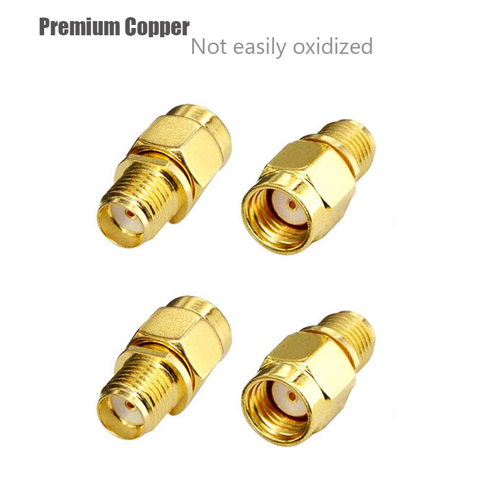 CORONIR 16Pcs RF Coaxial Adapter SMA Female to RP-SMA Male Adapter for Antennas Wireless LAN Devices Coaxial Cable Signal Booster Repeaters Ham Radio