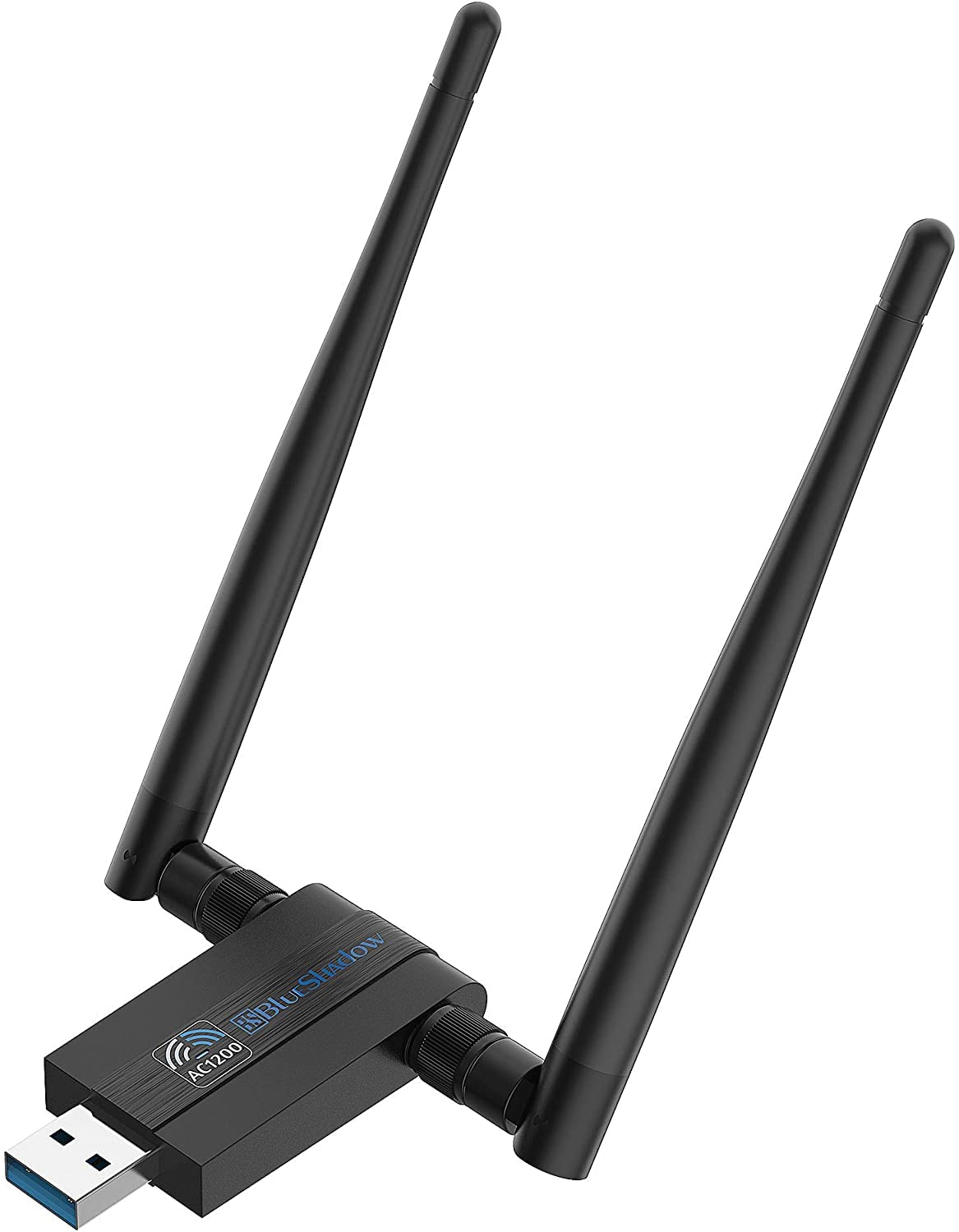 Blueshadow AC1300 USB WiFi Adapter - 2.4G/5G Dual Band Wireless Network Adapter for PC Desktop, MU-MIMO WiFi Dongle, USB 3.0, Supports