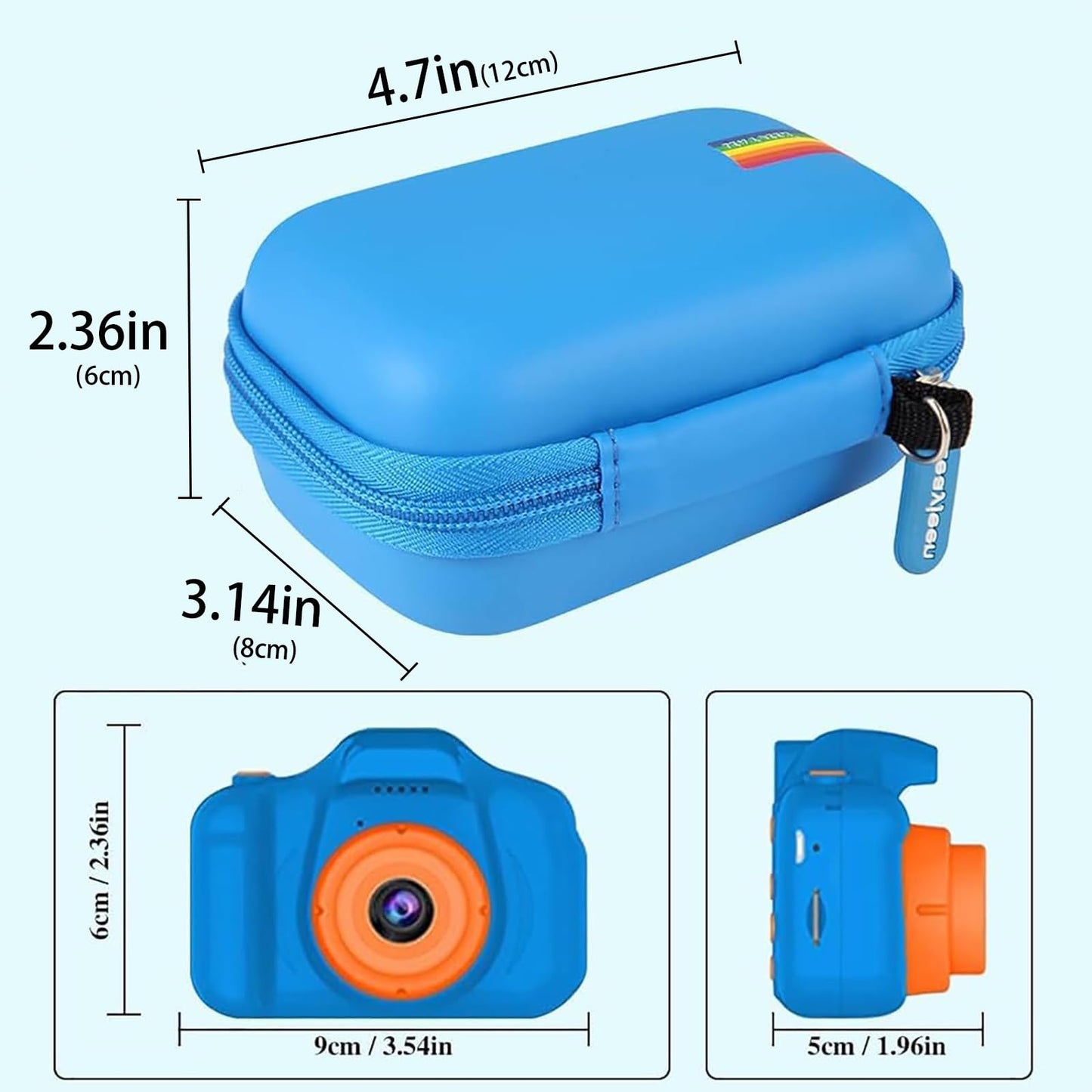 Leayjeen Kids Camera Case Compatible with Seckton/Desuccus/SINEAU/Rindol Upgrade Kids Toys Camera and Kids Digital Video Cameras for Toddler,Christmas
