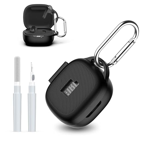 AGENTNANO [3 in 1] for JBL Live Pro 2 Case Cover with Cleaner kit, Logo Visible Design Scratch Resistant Shockproof Silicone Protective Cover for JBL