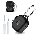 AGENTNANO [3 in 1] for JBL Live Pro 2 Case Cover with Cleaner kit, Logo Visible Design Scratch Resistant Shockproof Silicone Protective Cover for JBL