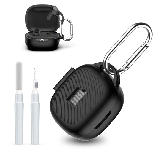 AGENTNANO [3 in 1] for JBL Live Pro 2 Case Cover with Cleaner kit, Logo Visible Design Scratch Resistant Shockproof Silicone Protective Cover for JBL
