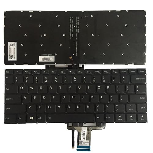 YUHUAI New Laptop Replacement Keyboard for Lenovo Flex 4-14, 1470, 1480 - US QWERTY Layout with Backlight - USB Connectivity - Mechanical Switches