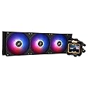 Thermalrlght FW360 Black ARGB CPU Water Cooler with 3 PWM Fans with 2000RPM,IPS LCD Screen with 320 * 240 Resolution,Liquid CPU Cooler,CPU PC Aio