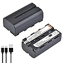 PowerTrust 2Pcs 2800mAh NP-F550 USB-C Charging Battery for NP F550 F570 F750 F770 F950 F960 F970 Batteries with Type-C Charging Port, Compatible