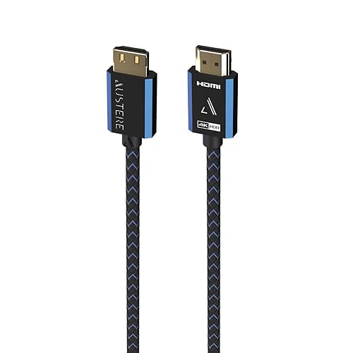 Austere V Series 4K HDMI Cable 1.5m \ 4K HDR, High Fidelity ARC, Pure Gold Contacts, Pure Silver-Plated Conductors, aDesign Precision Connector