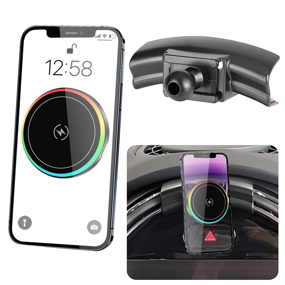 Car Magnetic Phone Holder Mount for MINI F54 F55 F56 F57 F60 [ 2022 2023 2024 F-Series Clubman/Convertible/Hardtop 2 & 4 Door] and 2021-2024