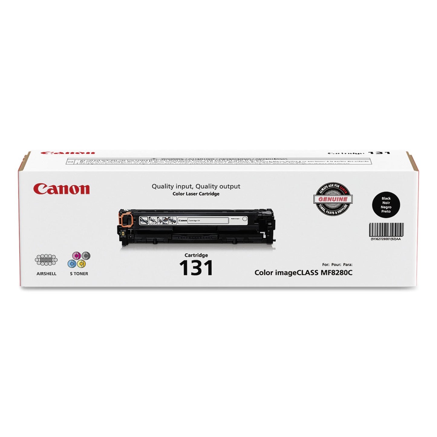 Canon 131 for MF8280CW MF628CW Standard Yield(1.4K) Black in retail Packaging