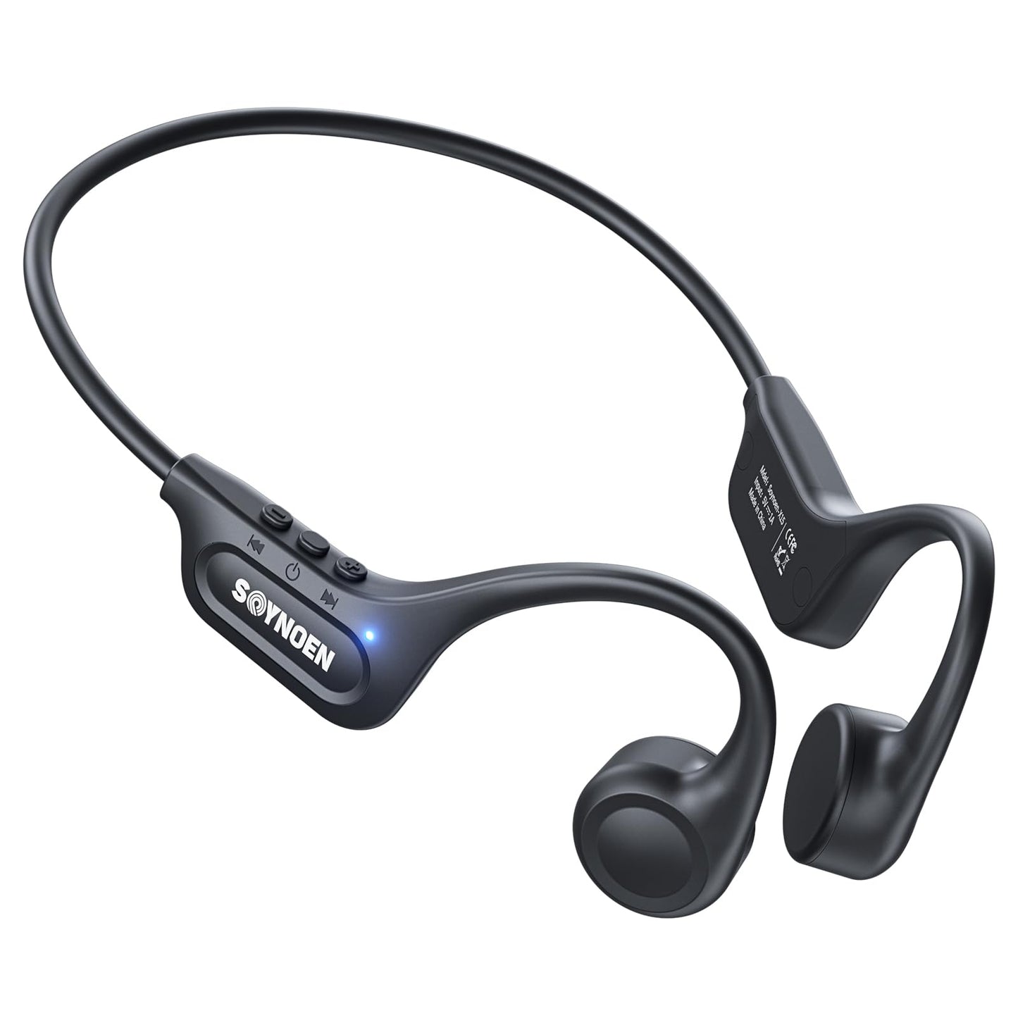 Soynoen Bone Conduction Headphones, Open Ear Headphones Bluetooth 5.4 with Mic, 8H Playtime,Bone Conduction Earbuds IP56 Waterproof for Cycling…