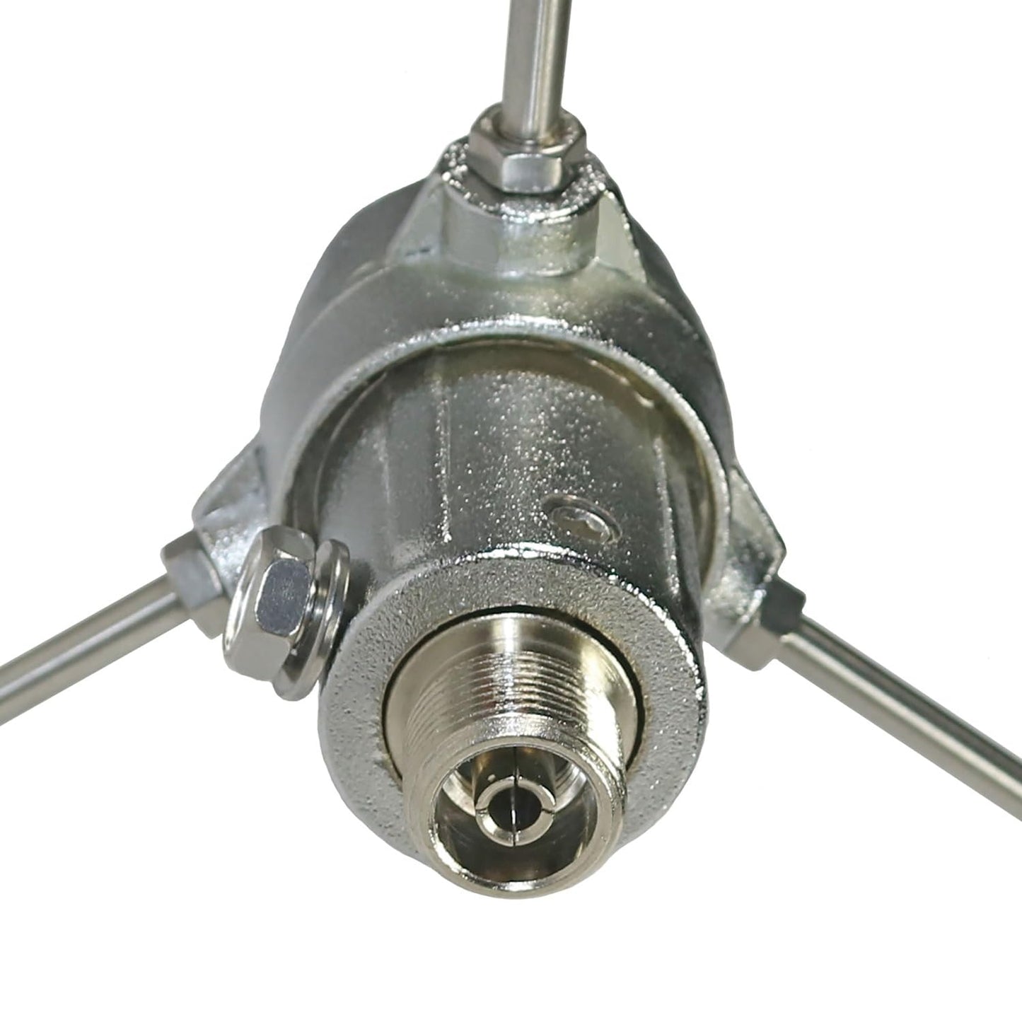 Tram® 200-Watt Dual-Band 2-Section Fiberglass Base Antenna with 50-Ohm UHF SO-239 Connector, 8-Ft. 4-in. Tall (Silver)