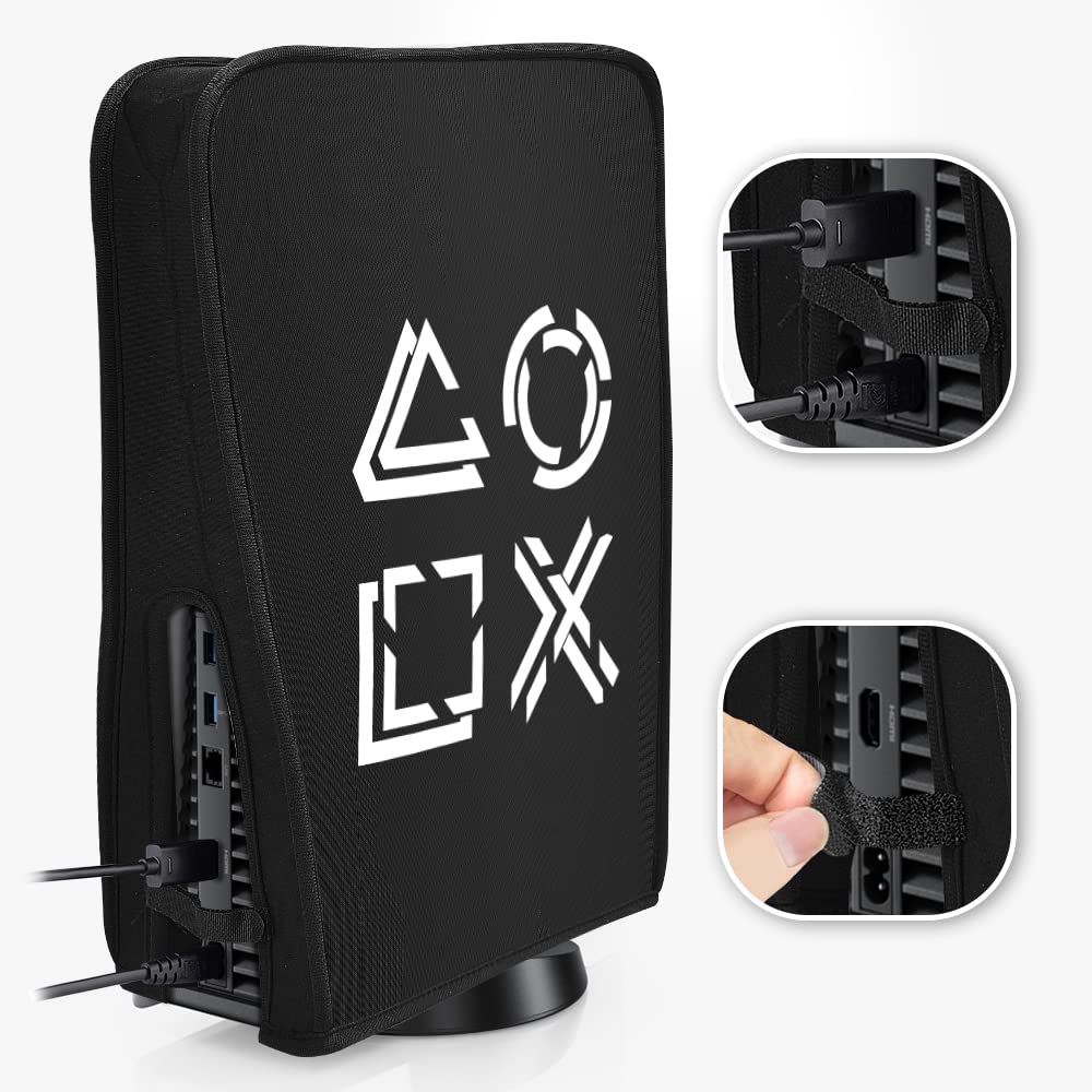 Wedorat Dust Cover for PS5 Pro/PS5/PS5 Slim Protectors Cover for Game Console Case Skin Waterproof Washable Dust Sleeve for PS5 Pro/PS5/PS5 Slim