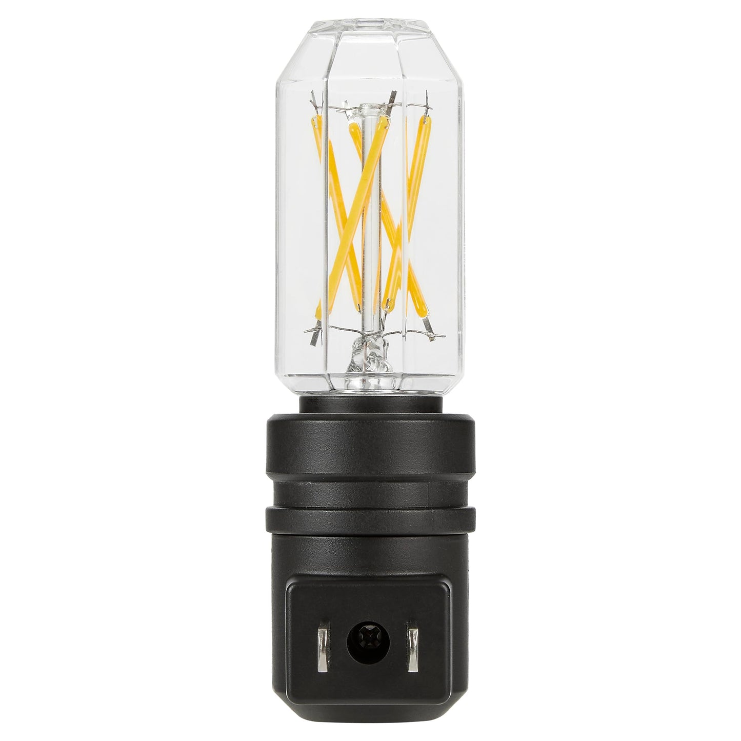 Maxxima Vintage LED Night Light, Plug-in Wall Outlet Filament Edison Bulb Style, 2700K Warm White, Automatic Dusk-to-Dawn Sensor, Rustic Design Ideal