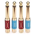 MOBOREST Premium RCA to 1/4 Adapter, 24K Gold-Plated 1/4 Inch to F Audio Connector, Pure Copper 6.35mm TS Mono to Female Coupler for Amplifier