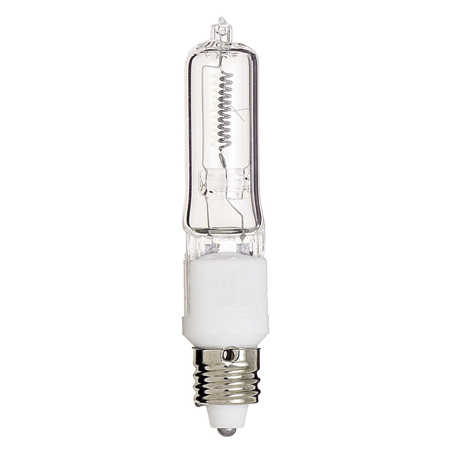 Satco S3485 1/Card 120V 100-Watt T4 E11 Base Light Bulb, Clear