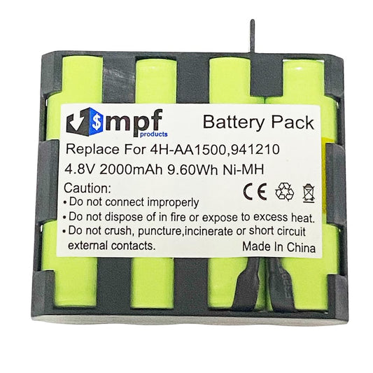 MPF Products 2000mAh 4H-AA1500, 941210 Battery Compatible with Compex Energy Mi-Ready, Edge, Fit 1.0, Fit 3.0, Full Fitness, Mi-Sport, Mi-Fitness…