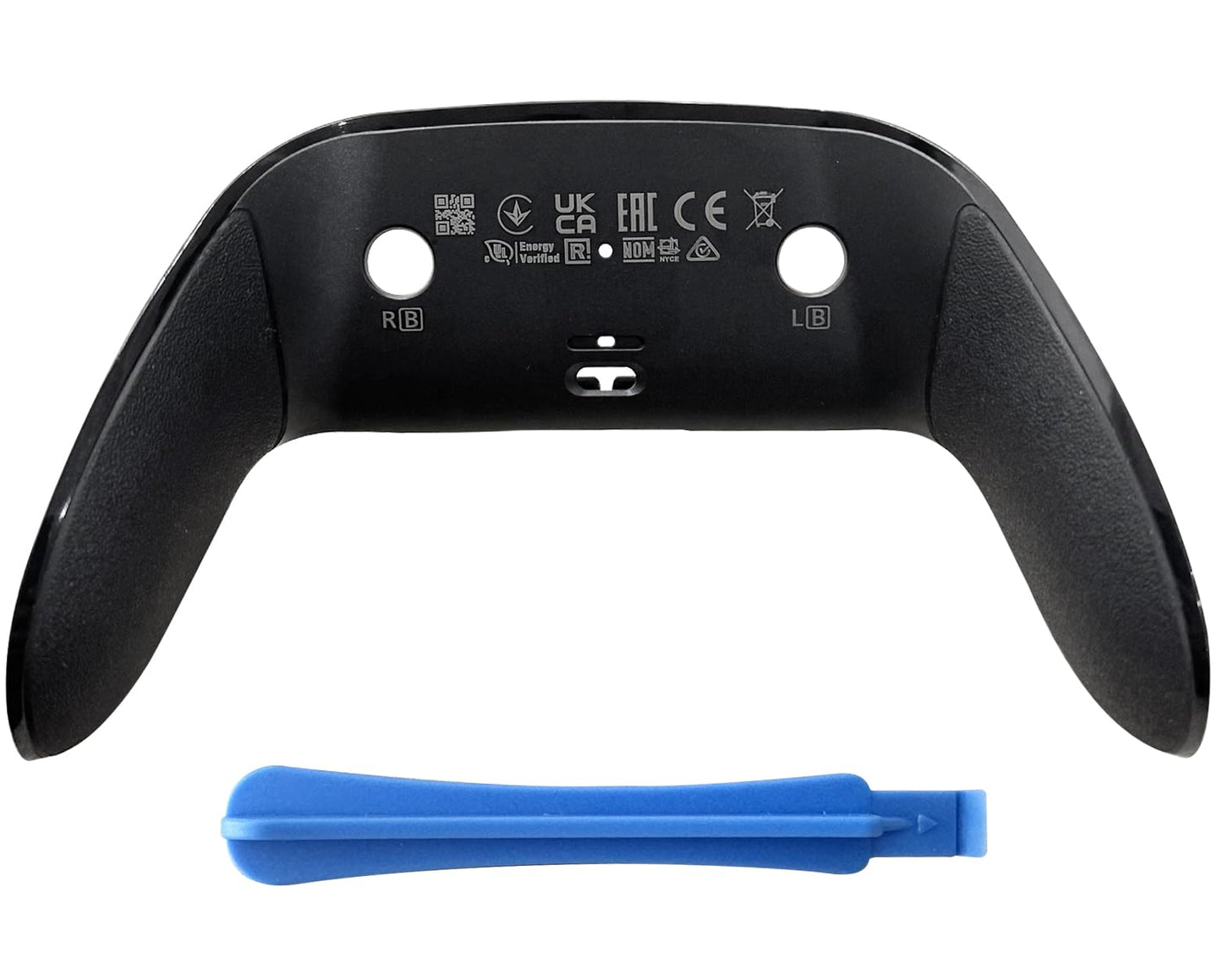 Replacement Back Shell Cover Trim forDualSense Edge Controller Compatible withPS5 DSE- Clip-On Housing with OEM-Spec Soft Rubber Grip, Fixes Yellowing