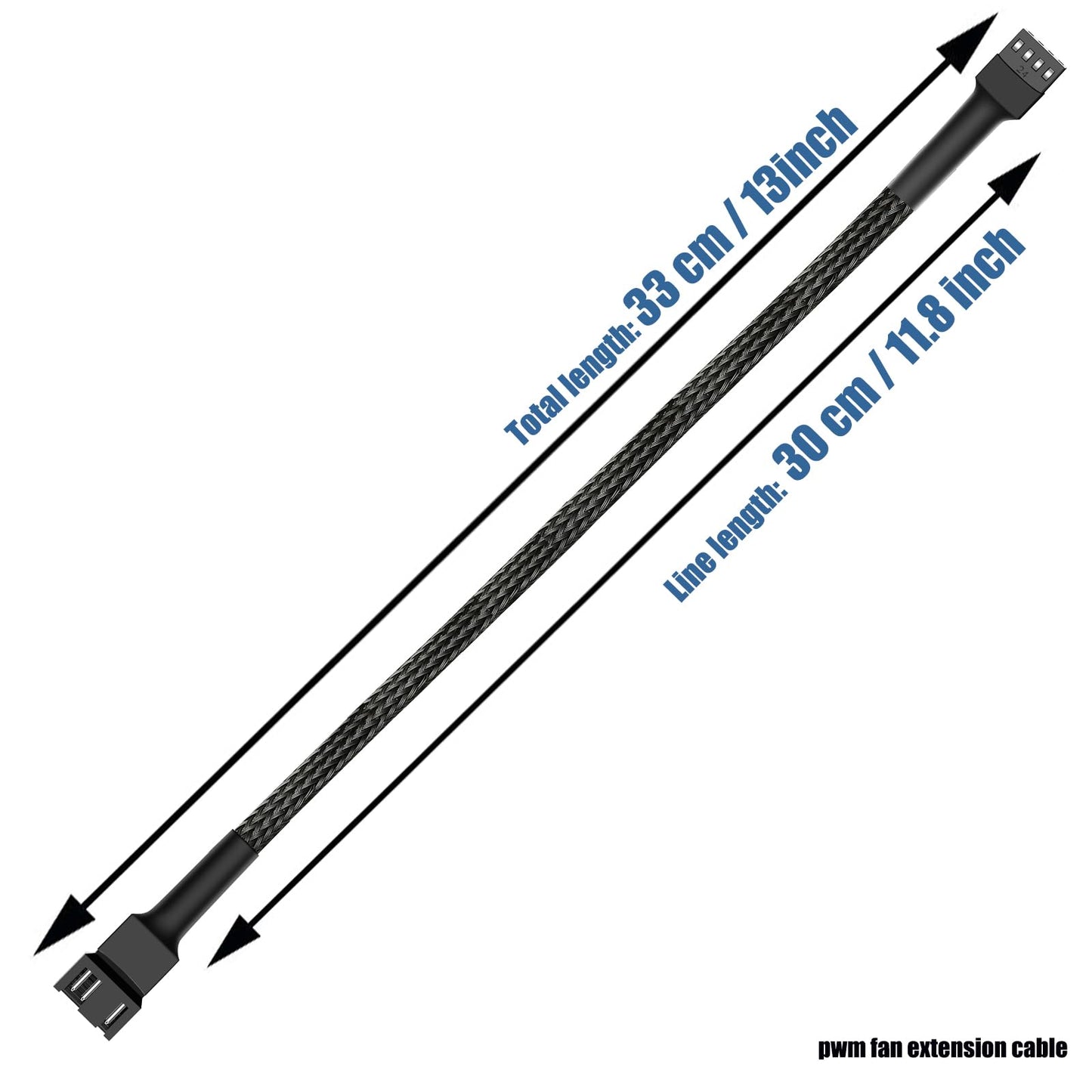 skineat 12" pwm Fan Extension Cable?4 pin Fan Extension Cable?Cable Extension pc?PC Fan Extension Cable, PWM Fan Extension Cable, PWM Extension Cable