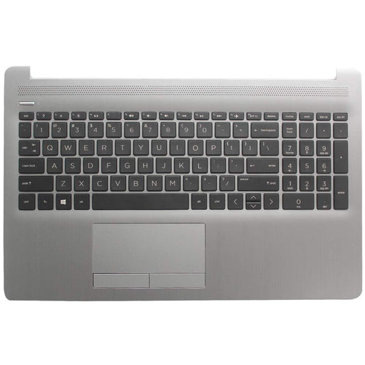 Laptop Replacement Keyboard Fit HP Pavilion 15-DA0032WM 15-DA0033WM 15-DA0053WM 15-DA0073WM 15-DA1088NS US Layout with C Shell TouchPad (Sliver)