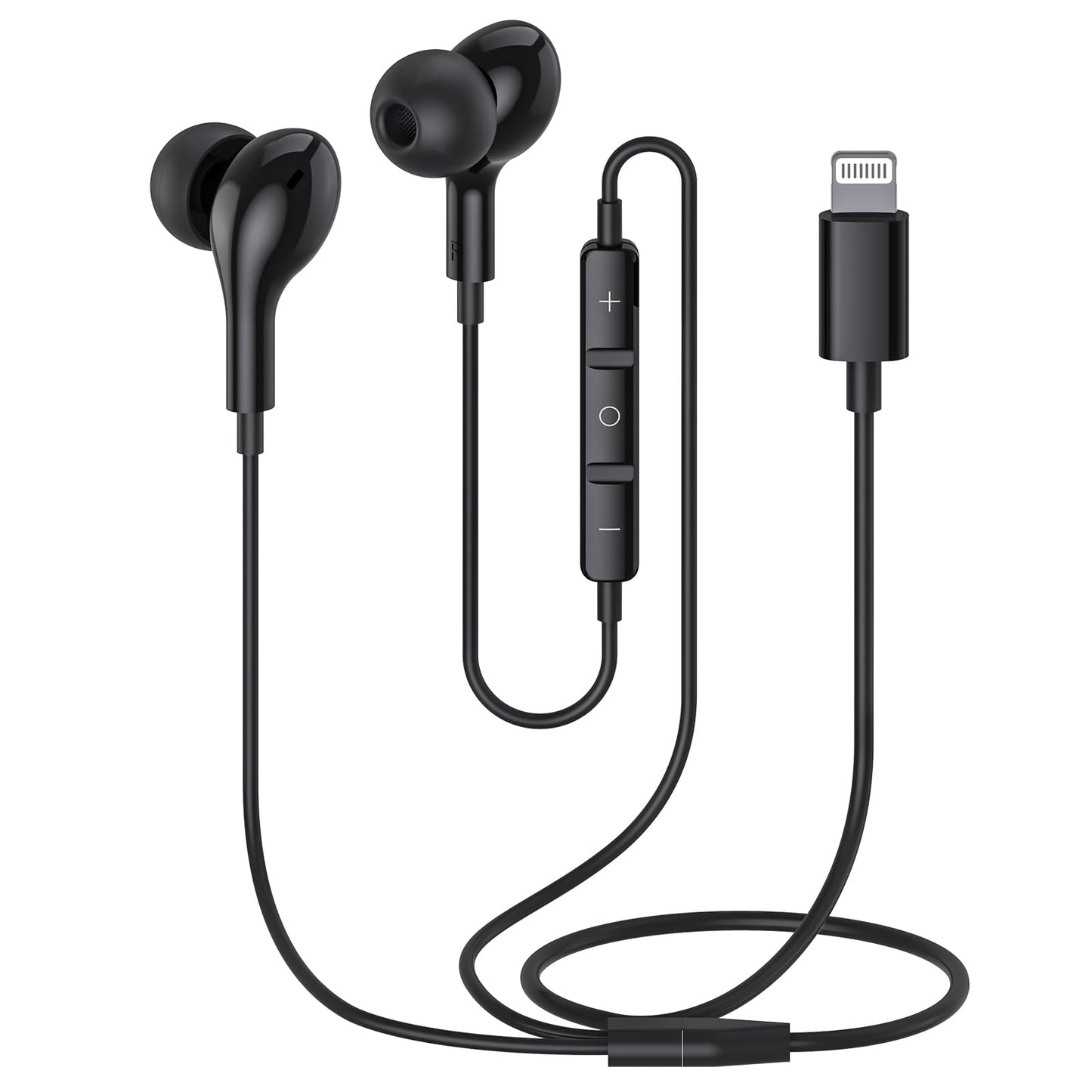 Guguearth for iPhone Headphones Earphones Earbuds Wired with Lightning Connector,Apple MFi Certified & Magnetic & Noise Isolating with Mic in-Ear Buds