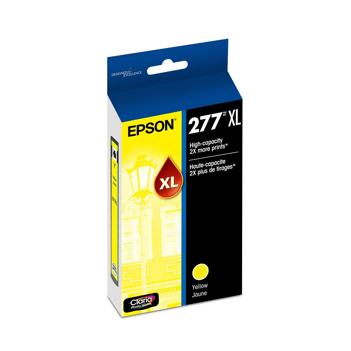 EPSON 277 Claria Photo HD Ink High Capacity Yellow Cartridge (T277XL420-S) Works with Expression XP-850 , 860, 950, 960, 970
