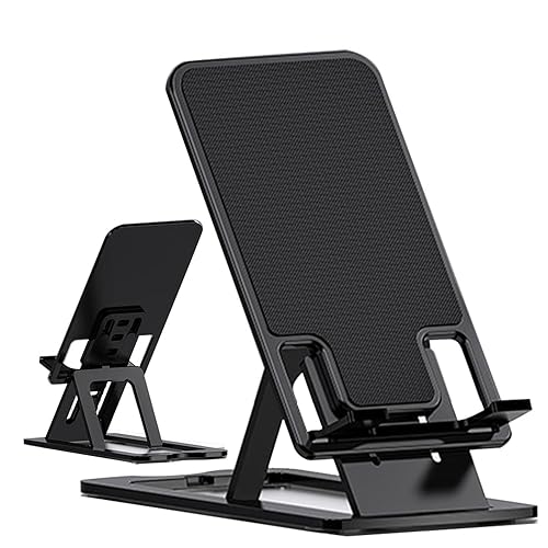 HZZADZXW Cell Phone Stand, Foldable and Portability Travel Phone Holder, Adjustable Angle, Compatible with All Mobile Phones Tablet, Stable and Non