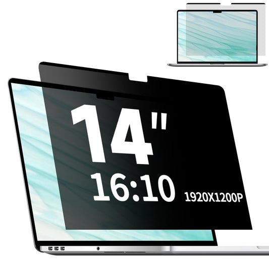 Magnetic Laptop Privacy Screen 14 Inch 16:10, Removable Matte Anti Glare Blue Light Filter - Computer Privacy Shield Not for 14" 16:9 Laptop