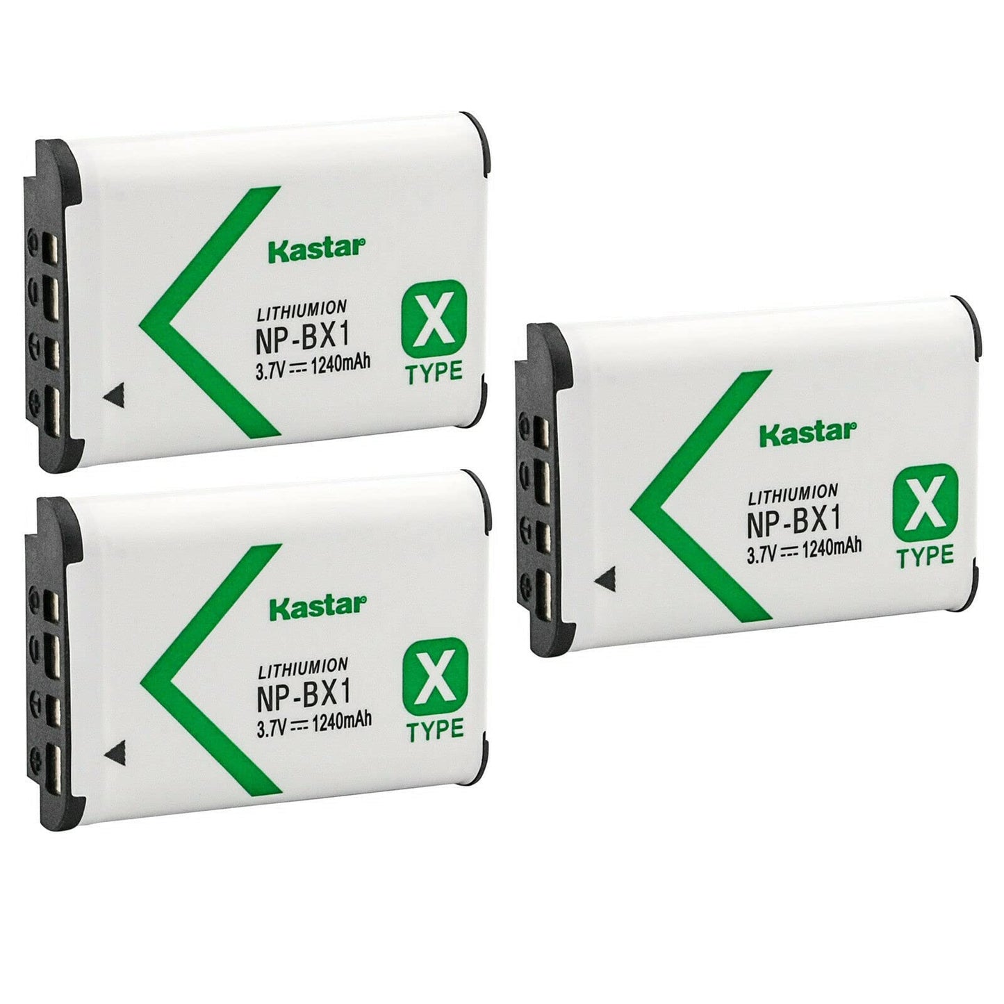 Kastar 3-Pack NP-BX1 Battery Replacement for Sony HDR-CX440, HDR-GW66, HDR-GWP88, HDR-MV1, HDR-PJ240, HDR-PJ240E, HDR-PJ270, HDR-PJ270E, HDR-PJ405
