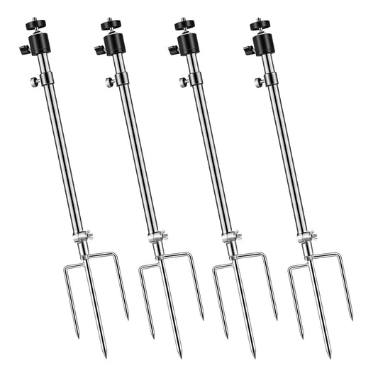 4 Pack Game & Trail Camera Mount,360 Degree Adjustable Universal Screw Connection 1/4''-20 (6mm), Trail Camera Stand Mounts Ground Holder,