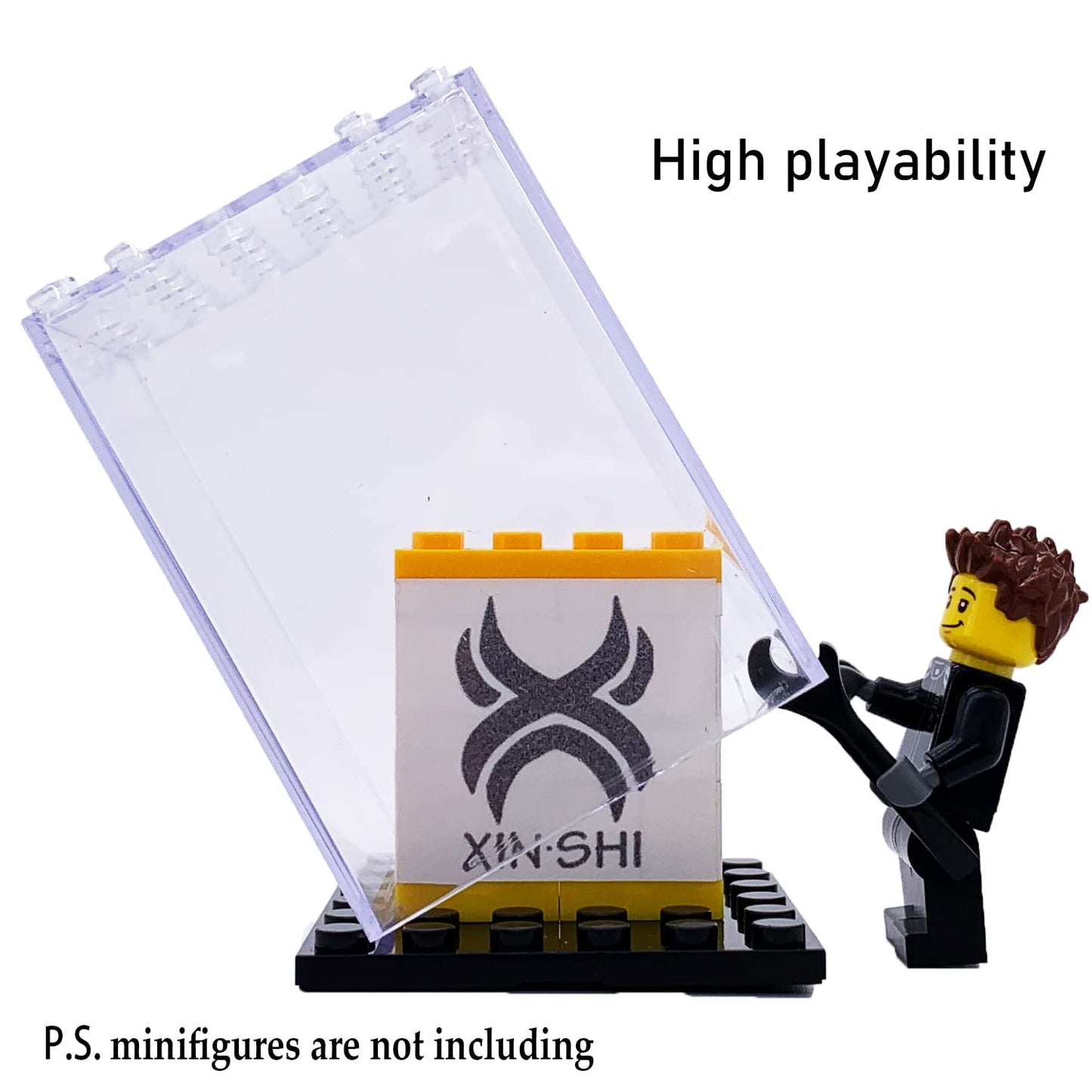 Minifigures Display Case, Acrylic Building Block Display Box, Action Figure Toys Storage for Lego Minifigure, Fit for Lego Lovers(12PCS)