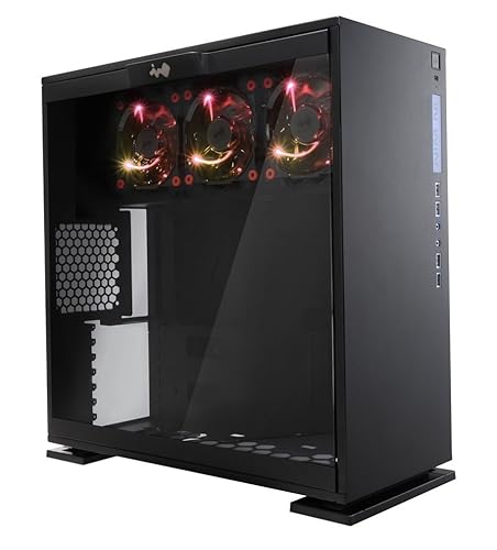 IN WIN 303 Black Mid Tower ATX Computer Case with Aurora RGB Fan Kit (3 Fans, 2 LED Strips, Remote Control)
