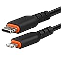 PowerMyne USB-C to Lightning [MFi Certified] 1M (3.3 ft) Black Cable, 100K Bend Rated - 15W Charge and 480Mbps Data Transfer for iPhone 14 and Older…