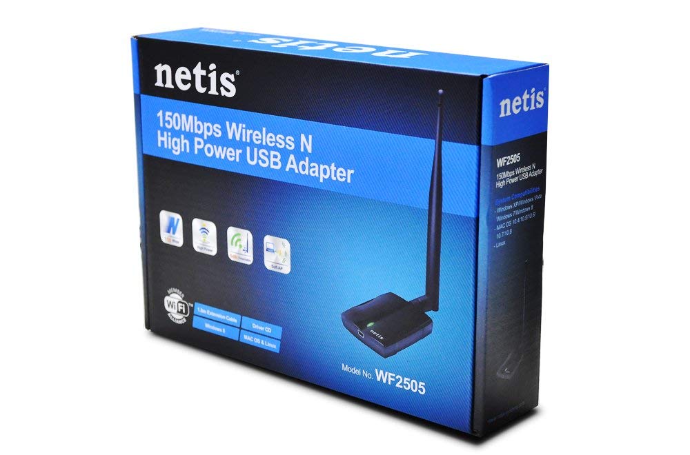 Wireless USB High Power Adapter, 150Mbps Network WiFi Dongle for PC/Desktop/Laptop, 802.11 b/g/n technology, Power Amplifier Support to Boost Wireless