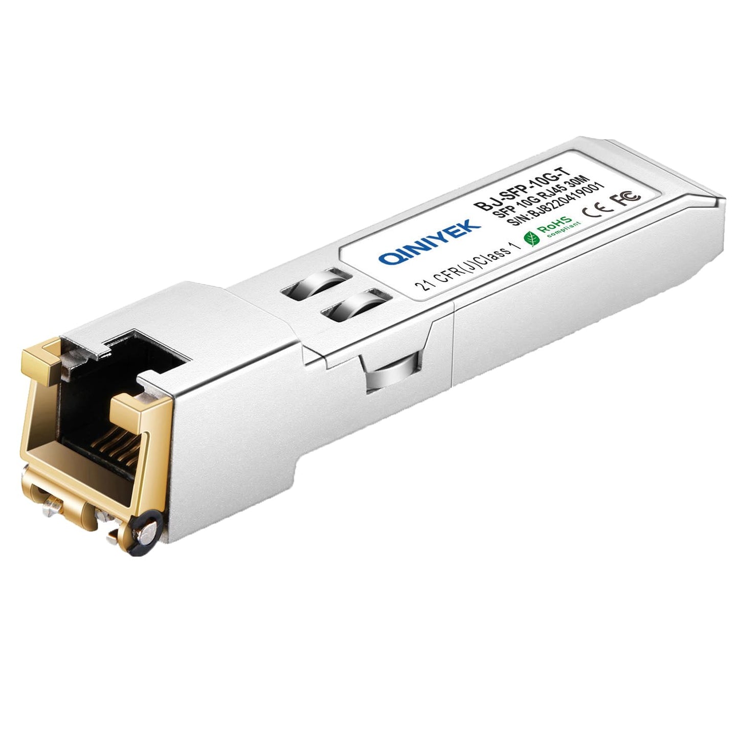 QINIYEK 10G SFP+ to RJ45 Copper Module,10Gbase-T SFP+ Mini Gbic Compatible with Cisco SFP-10G-T-S, Meraki, Ubiquiti UniFi UF-RJ45-10G, Fortinet