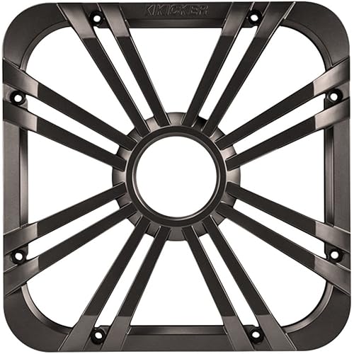 KICKER 12-inch (30cm) Square Subwoofer Grille for 11S12L7,LED, Charcoal